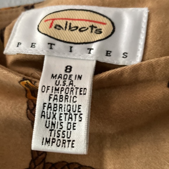 NWOT TALBOTS petites A-Line Brown Skirt 8 - Picture 7 of 8